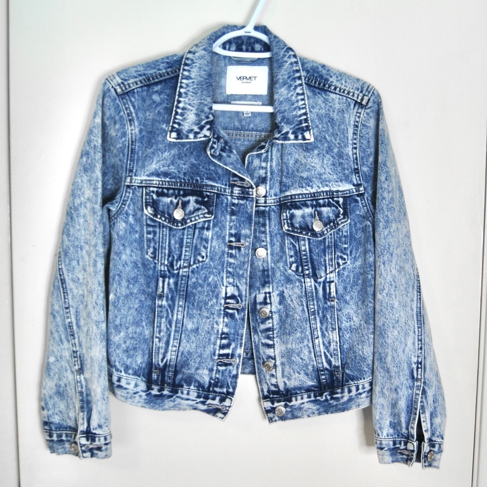 Vervet Acid Washed Distressed Jacket in "Harlowe"
